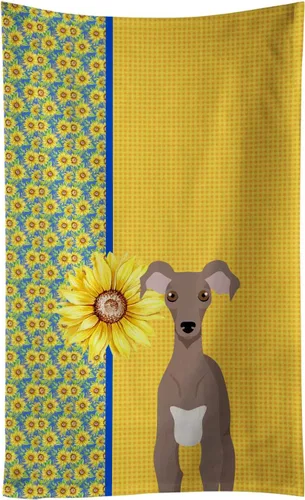 Vista 31 de Caroline's Treasures WDK5313KTWL - Toalla de cocina con diseño de girasoles de verano, color negro y tostado, Airedale Terrier, toalla de mano