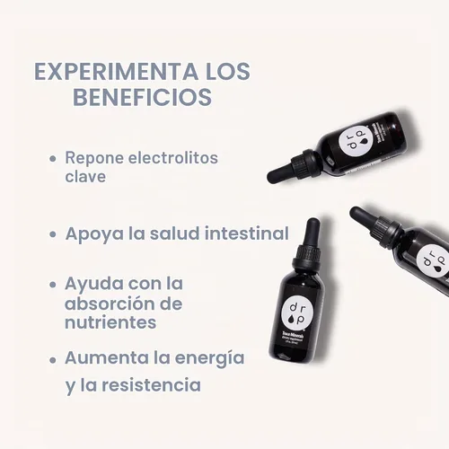 Vista 2 de Drop Trace Minerals con ácido fúlvico, gotas minerales iónicas líquidas con electrolitos - Más de 72 minerales, para energía, hidratación y salud