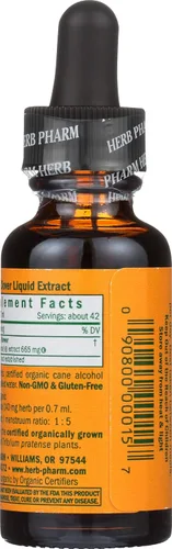 Vista 2 de Herb Pharm Gotas de extracto líquido de trébol rojo orgánico certificado, 1 onza