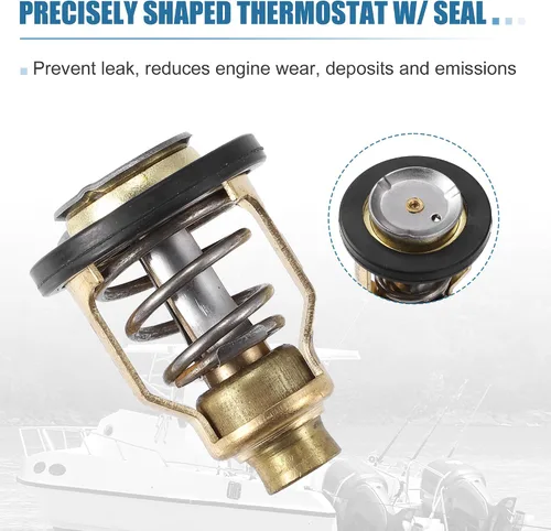 Vista 4 de X AUTOHAUX Kit de termostato marino 60C 140F con sello para Suzuki fueraborda DF80-DF300 para Yamaha Fueraborda F75-F150 HP Termostato Comp Water 60