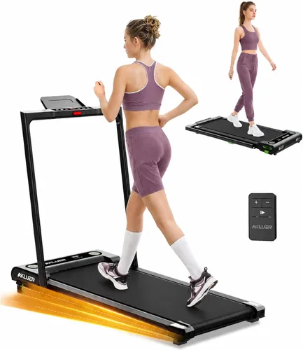 Vista 10 de AKLUER Caminadora para caminar - Cinta de correr para debajo del escritorio Negro claro