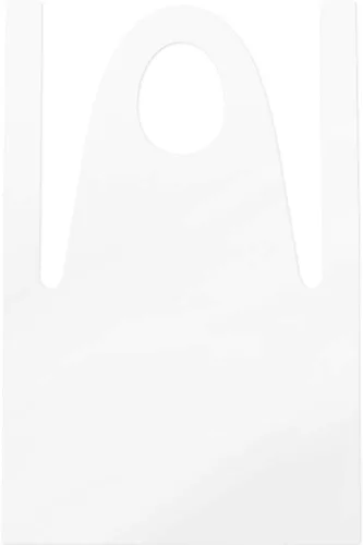 Vista 2 de GSHLLO 10 delantales desechables blancos – plástico, polietileno, impermeable para cocinar, limpiar, Blanco