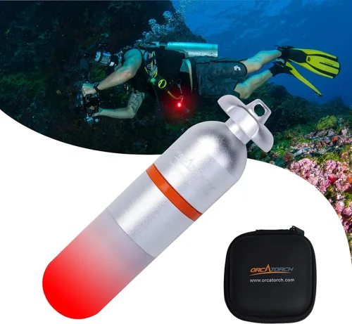 Vista 11 de ORCATORCH SD01PRO Luz de señal de buceo mejorada y brillante, baliza sumergible Mini marcador de tanque con modos constantes y parpadeantes