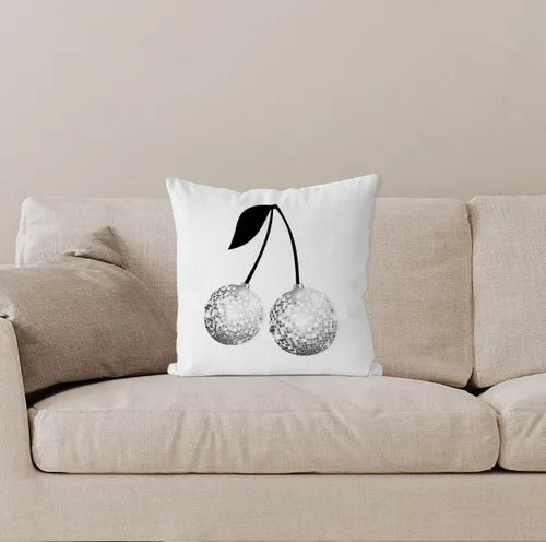 Vista 3 de IWXYI Fundas de almohada de cereza de moda, decoración de habitación de moda, fundas de almohada Y2K de 18 x 18 pulgadas, decoración retro
