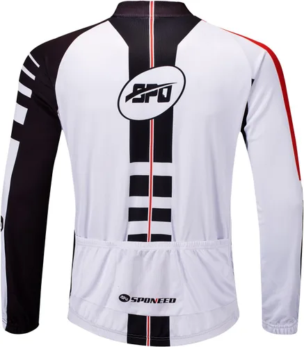 Vista 3 de sponeed Ropa de ciclismo para hombre, manga larga, para bicicleta de montaña, camiseta de bicicleta de carretera, pantalones acolchados, trajes