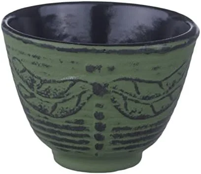 Vista 2 de New Star International T7030 - Taza de té de hierro fundido, 4 onzas, libélula negra Negro
