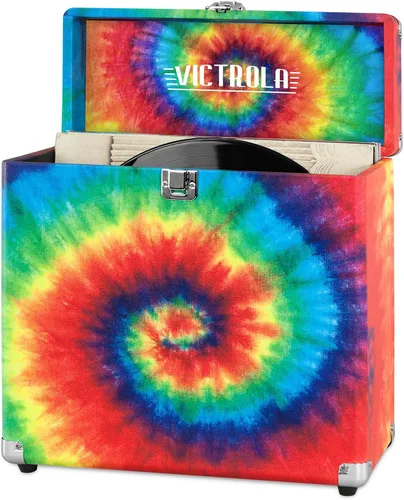 Vista 7 de Victrola Collector – Estuche de almacenamiento para discos – Contiene más de 30 discos de vinilo, herrajes resistentes, bisagras y esquinas