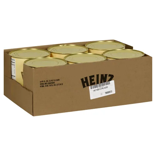 Vista 4 de Heinz Rebanadas de eneldo Kosher #10 (6 cajas de cartón, latas de 6.2 libras)