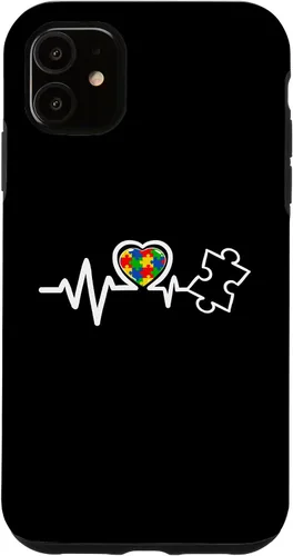 Vista 8 de Heart Puzzle Piece Heartbeat Cool Autism Awareness Case for iPhone 16