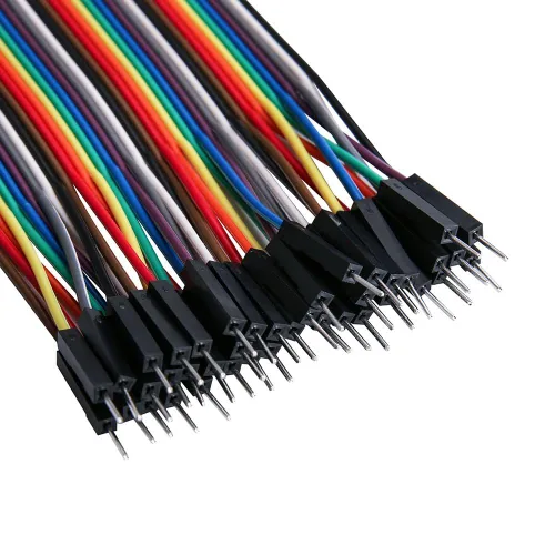 Vista 2 de ELEGOO 120 piezas de cables Dupont multicolor de 40 pines macho a hembra, 40 pines macho a macho, 40 pines hembra a hembra, kit de cables de puente