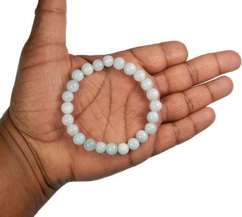 Vista 4 de Pulsera con cuentas de piedras preciosas de 0.315in para hombre y mujer.