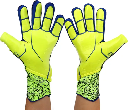 Vista 4 de Guantes de portero de fútbol, látex grueso antideslizante y transpirable, guantes de competición de entrenamiento de amortiguación premium