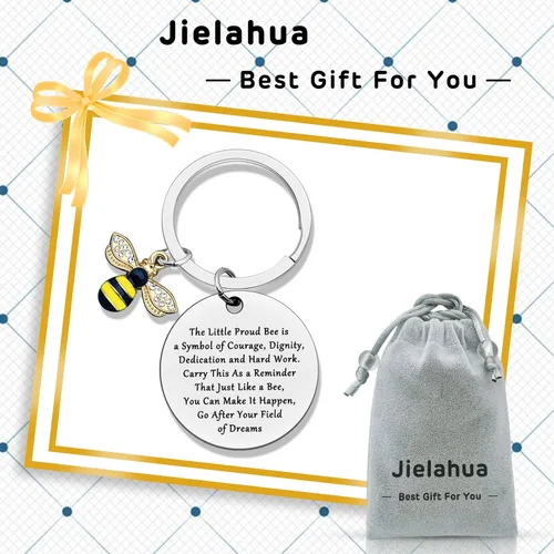 Vista 7 de Regalos de abejorros de abejorros, llavero de animales, regalo inspirador de abeja, joyería de abeja de insecto, regalos de apicultor, regalos