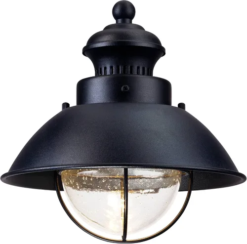 Vista 9 de John Timberland Fordham Farmhouse - Lámpara de pared industrial rústica para exteriores, de metal negro, 8 pulgadas, aplique de vidrio semillero