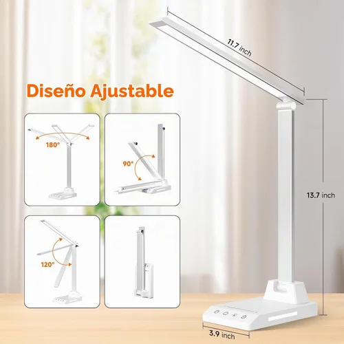 Vista 6 de ShineTech Lámpara de escritorio LED para oficina en casa, lámpara