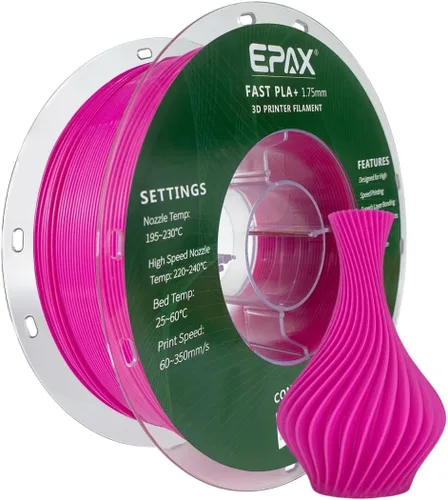 Vista 24 de EPAX High Speed PLA+ Filamento para Impresora 3D, Filamento de Impresión 3D de PLA Rápido, 1.75mm, Precisión Dimensional +/- 0.03 mm, Carrete de 1KG