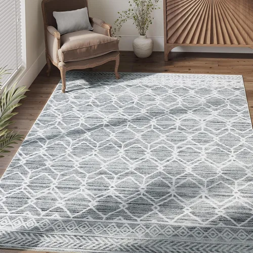 Vista 78 de jinchan - Tapete de pasillo marroquí de 2 x 6 pies con líneas, bohemio, lavable, para cocina, suave, geométrico, de lana sintética, antideslizante
