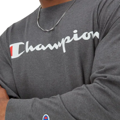 Vista 5 de Champion Camiseta para hombre, camiseta clásica de manga larga, cómoda, suave para hombre (regular o grande y alto)