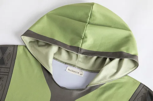 Vista 3 de Disfraz de Bruno Madrigal para adultos, disfraz de Bruno, capa de poncho verde, traje de Halloween