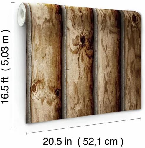 Vista 9 de RoomMates RMK11308WP Papel tapiz marrón para despegar y pegar