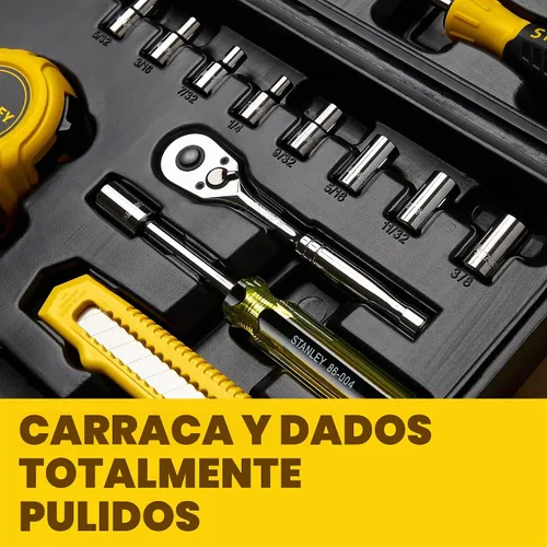 Vista 3 de STANLEY Kit de herramientas para el hogar con funda, 65 piezas (94-248)
