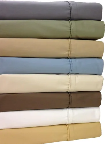 Vista 3 de Royal Hotel Bedding - Sábanas de 650 hilos, antiarrugas, bolsillo profundo, mezcla de algodón, de satén, hipoalergénicas, juego de 4 piezas