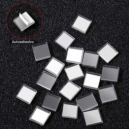 Vista 3 de SATINIOR 3000 piezas de azulejos de espejo de bola de discoteca autoadhesivos para manualidades, adhesivos pequeños de bola de discoteca de 5 x 5
