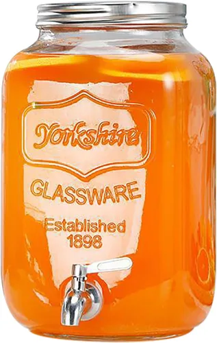 Vista 13 de Dispensador de bebidas de vidrio con espita sin fugas, dispensador de agua, contenedor de jugo para el hogar, dispensador de bebidas frías perfecto