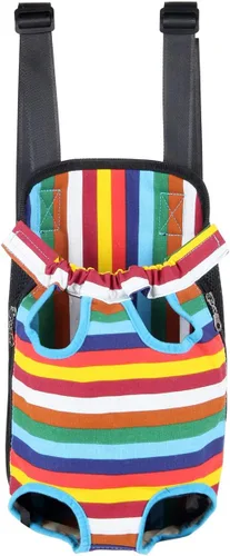 Vista 6 de Mochila ajustable para mascotas, transportador para perros, cachorros y gatos para viajes, senderismo y automóvil, transportador frontal y mochila