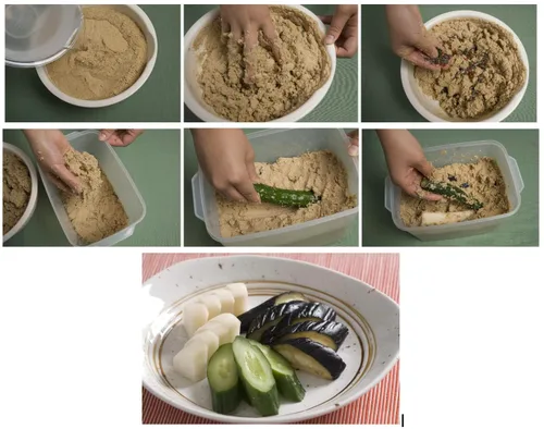 Vista 2 de Salvado de arroz asado para Nukadoko (cama de salvado de arroz fermentado), iniciador de fermentación, todo natural, fabricado en Japón. Haz tu