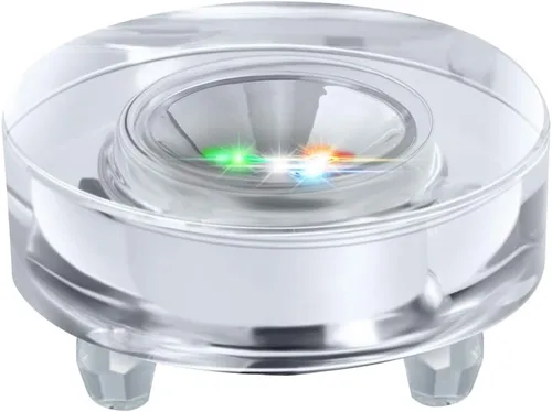 Vista 8 de IFOLAINA Base de luz LED de cristal para exhibición 3D - Pedestal para figuritas de arte de vidrio - Soporte multicolor - Cambio de color - Con