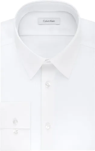 Vista 3 de Calvin Klein Camisas de vestir para hombre ajuste delgado sin planchado color liso