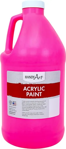 Vista 50 de Handy Art Pintura acrílica, juego de 12 colores, botellas de 16 onzas, acrílico líquido para estudiantes semibrillante, consistencia de flujo