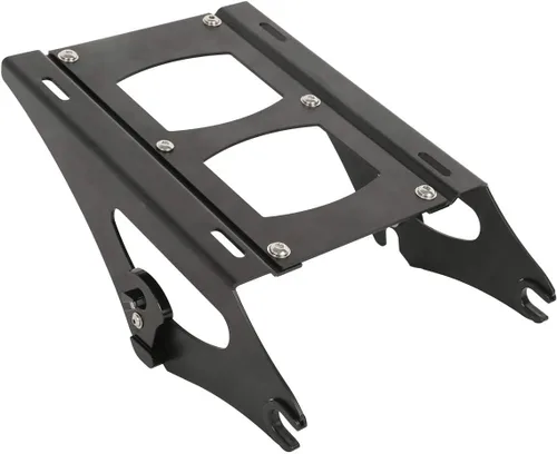 Vista 5 de TCT-MOTORPARTS Soporte Completo Negro de Maletero de Equipaje Cortado para Tour y Respaldo de Montaje Compatible con Harley Road Glide Street Glide
