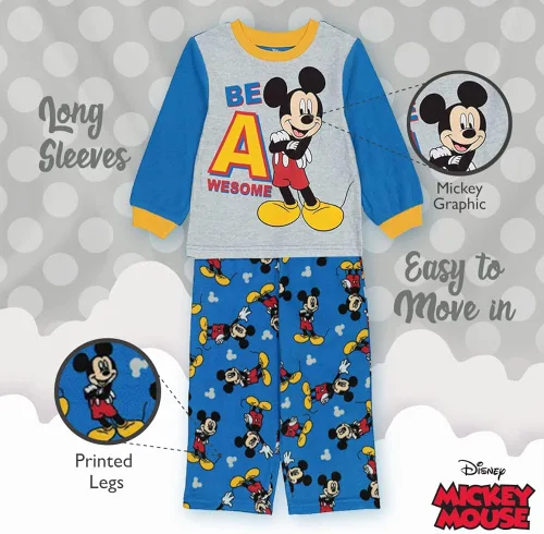 Vista 4 de Disney Lightyear - Conjunto de pijama de 2 piezas de 2 piezas con diseño de Mickey Mouse para niños mouse divertido