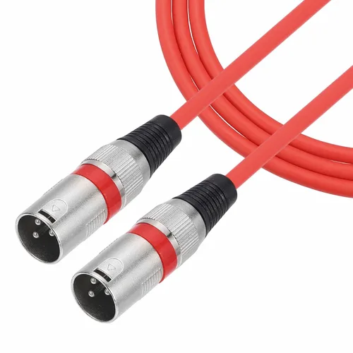 Vista 12 de MECCANIXITY Cable de micrófono XLR macho a macho de 2 pies y 3 pines, adaptador profesional de audio XLR, cables de micrófono para sistemas PA