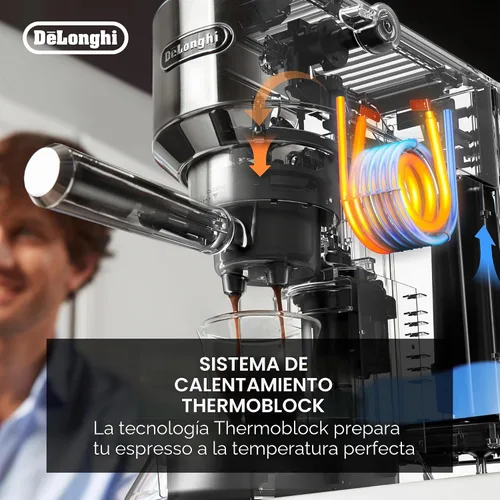 Vista 2 de De'Longhi EC685M Dedica Deluxe - Máquina automática de café expreso, 35 onzas, 1, metálico