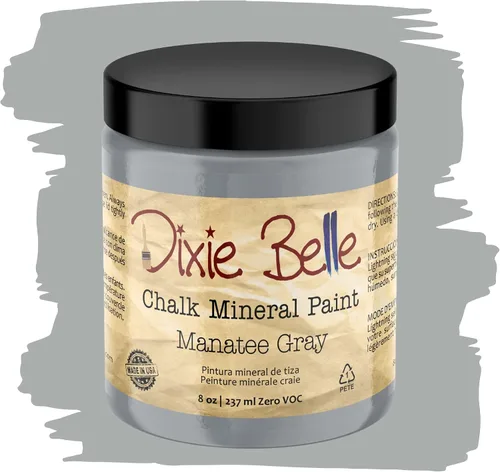 Vista 75 de Pintura para muebles con acabado de tiza Dixie Belle Paint Company - Amatista (4oz) - Pintura mineral de tiza chic púrpura profundo mate