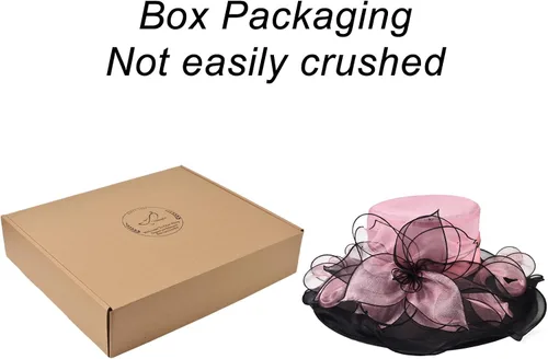 Vista 2 de 2025 Derby Hats for Women Ladies, Classy Organza Church Tea Party Wedding Kentucky Fascinator Hat UV Protection Sun Hats