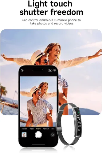 Vista 6 de Pulsera inteligente de salud, regalos para mujeres y hombres, regalos de elefante blanco, seguimiento de actividad y fitness, frecuencia cardíaca