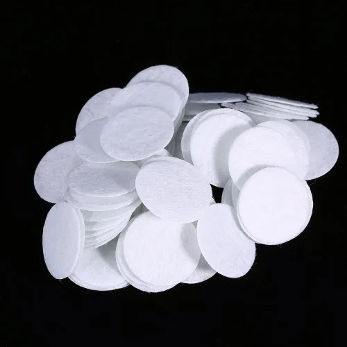 Vista 2 de Accesorios - 100 filtros redondos de algodón para máquina de eliminación de puntos negros, filtros de vacío facial de repuesto (0.984 in)