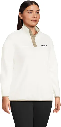 Vista 3 de Lands' End Sudadera Heritage con cuello a presión para mujer