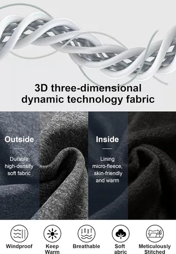 Vista 5 de Chrisuno Sudadera con capucha de forro polar suave para hombre, sudadera con capucha y cremallera