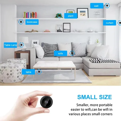 Vista 6 de Herlitz Cámara oculta para niñera 2023 – Cámara espía oculta WiFi 1080P para seguridad en la oficina en casa, la mejor mini cámara espía – cámara