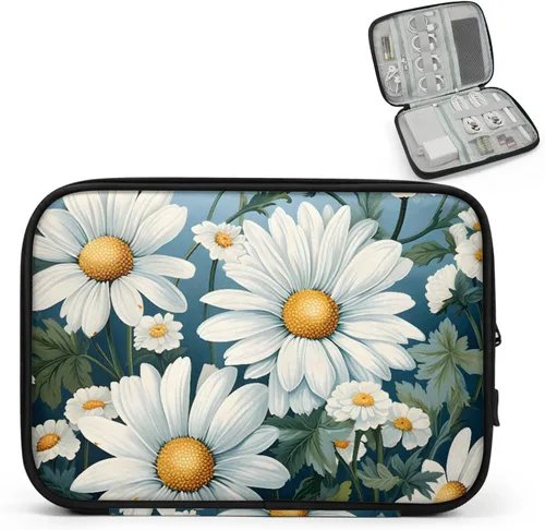 Vista 11 de Flowers Electronics - Funda organizadora de viaje, accesorios tecnológicos, bolsa de almacenamiento de cables para cables, cargador, teléfono, disco
