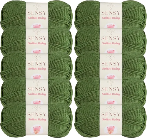 Vista 26 de Sensy Softee Hilo para Bebé, 3.5 oz, 275 yardas, Gauge 3 Light (Almendra)