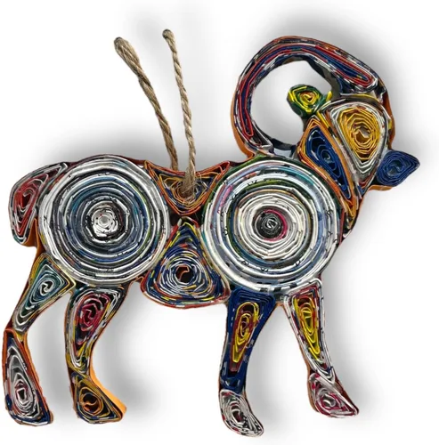 Vista 2 de Mountain Goat, Magazine Ornament, Handmade Gifts