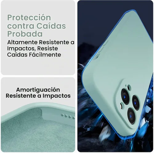 Vista 4 de FireNova Funda diseñada para iPhone 14 Pro Max, funda de silicona mejorada [protección de cámara] con [2 protectores de pantalla], forro