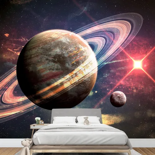 Vista 41 de NWT Calcomanía removible para pared, diseño de nube galáctica, estrella, nebulosa, fantasía, ciencia ficción, astronomía y arte espacial, arte