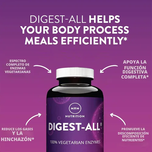 Vista 4 de MRM Nutrition Digest-All Digestive Enzimes - Sin gluten, 15 porciones